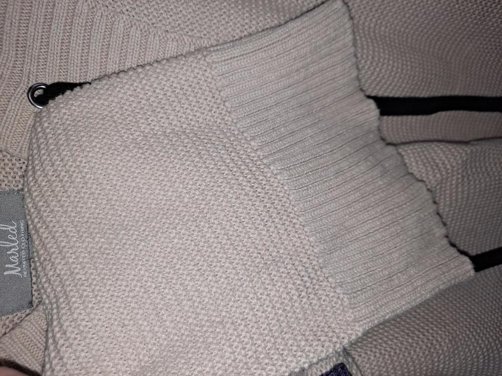 Marled White with Black Lace Sweater Size Medium - Picture 4 of 6